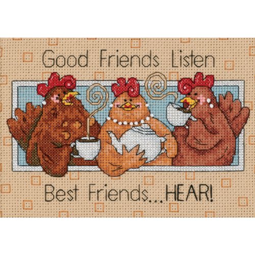 Dimensions Needlecrafts 65079 Counted Cross Stitch, Good Friends Listen