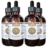 Psyllium Liquid Extract, Psyllium (Plantago Psyllium) Tincture, Herbal Supplement, Hawaii Pharm, Made in USA, 4x4 fl.oz