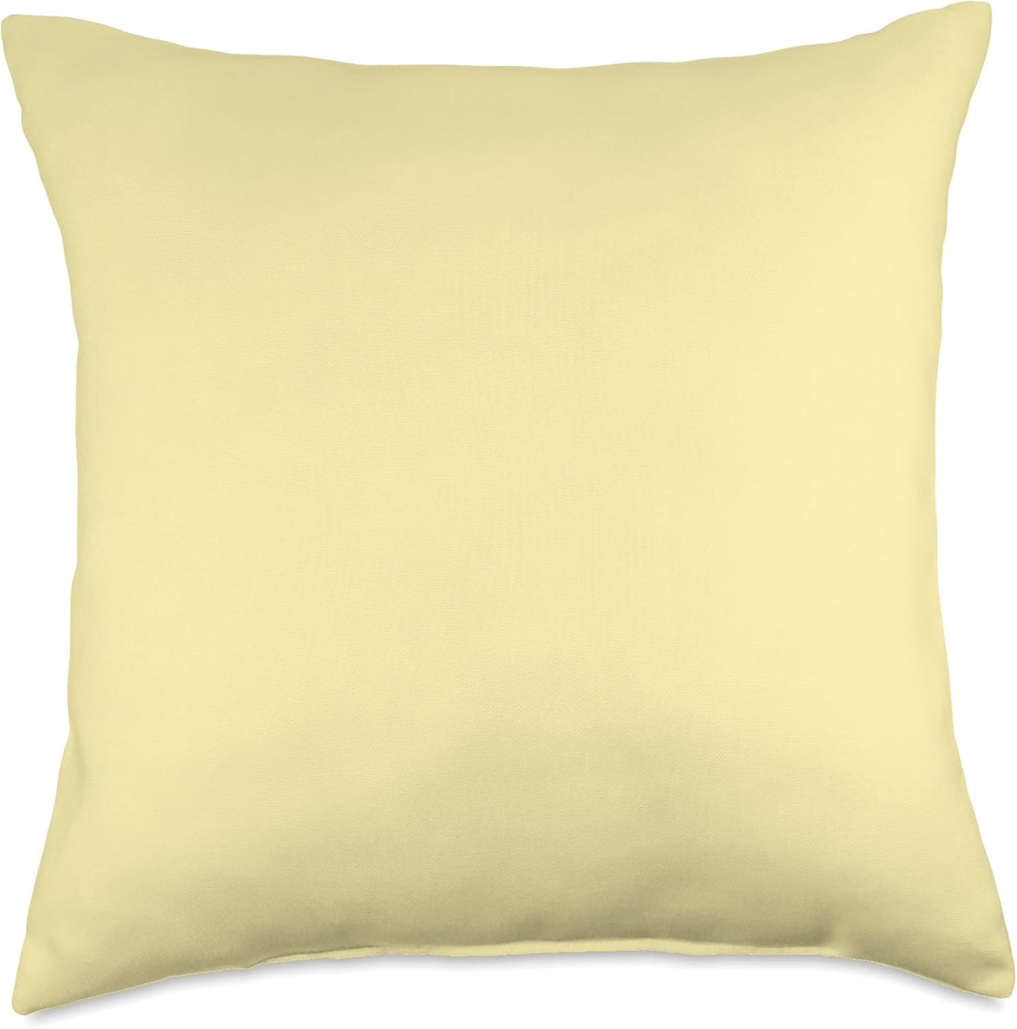 Simple Chic Solid Color Pastel Butter Yellow Throw Pillow