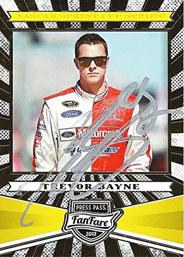 AUTOGRAPHED Trevor Bayne 2013 Press Pass Racing Fan Fare (#21 Wood Brothers Team) Sprint Cup Series Signed Collectible NASCAR Trading Card with COA