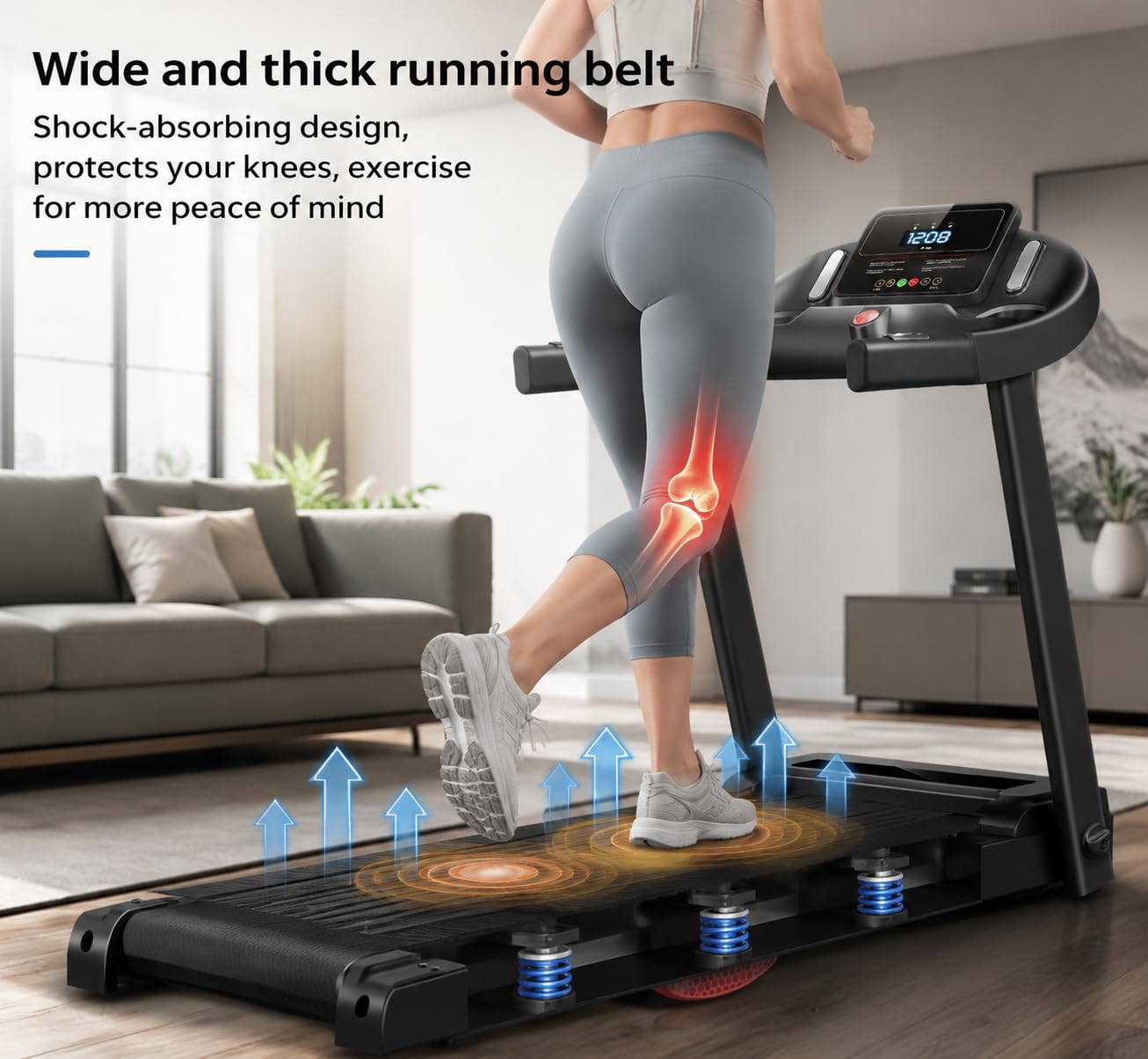 Xyphoril Tapis Roulant Elettrico Salvaspazio con Pendenza Regolabile 0%-15%, Motore Senza Spazzole 3.0HP, Corsa fino a 14KM/H, Nastro Running 102×39CM, 12 Modalità Sportive, Monitor Frequenza Cardiaca