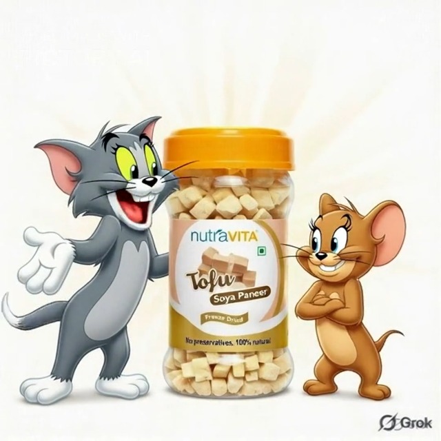 Nutra Vita Freeze Dried fine Tofu Cubes Soya Paneer (200g