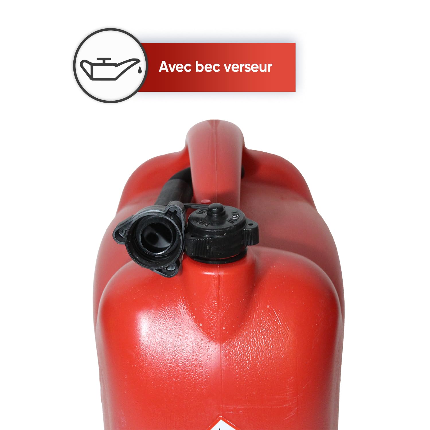 Jerrican 20L - Jerrican Plastique avec Bec Verseur - Norme UN Pour Transport de Matières Dangereuses