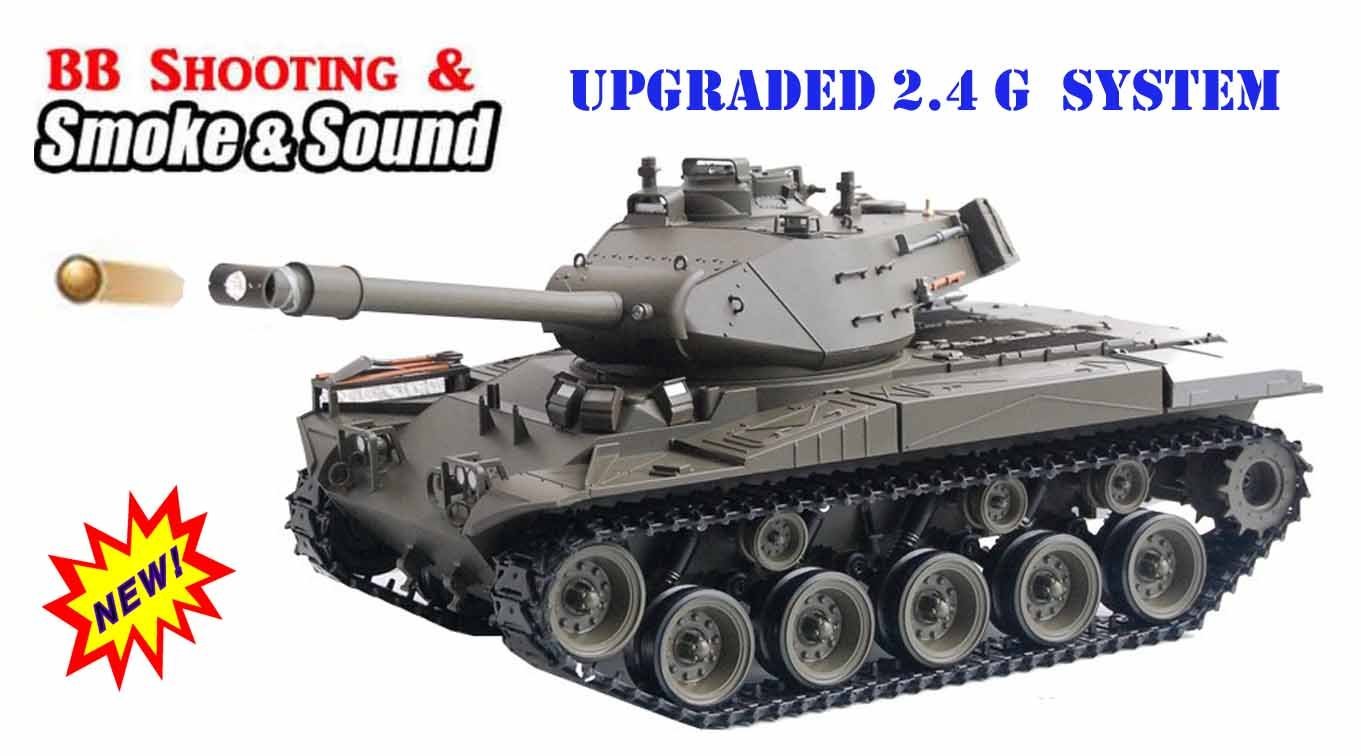 Heng Long Radio Control Tank 2.4G Bull Dog M41A3 1/16 Scale BB shooting Big Boyz®