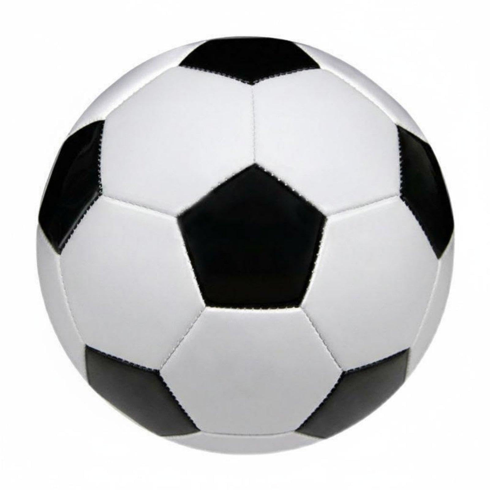 Classic Black and White Soccer Ball Official Size & Weight Machine-Stitched Soccer Ball Construction Machine Stitched Football for Junior, Park Black White Size 2-image-41