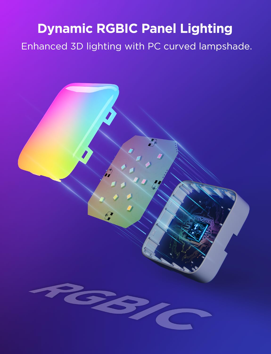 Govee Mini panel de luces, paneles de pared LED RGBIC, panel de luz de cubo DIY, funciona con Matter, Alexa, asistente de Google, para sala de juegos, dormitorio, sala de estar, paquete de 20