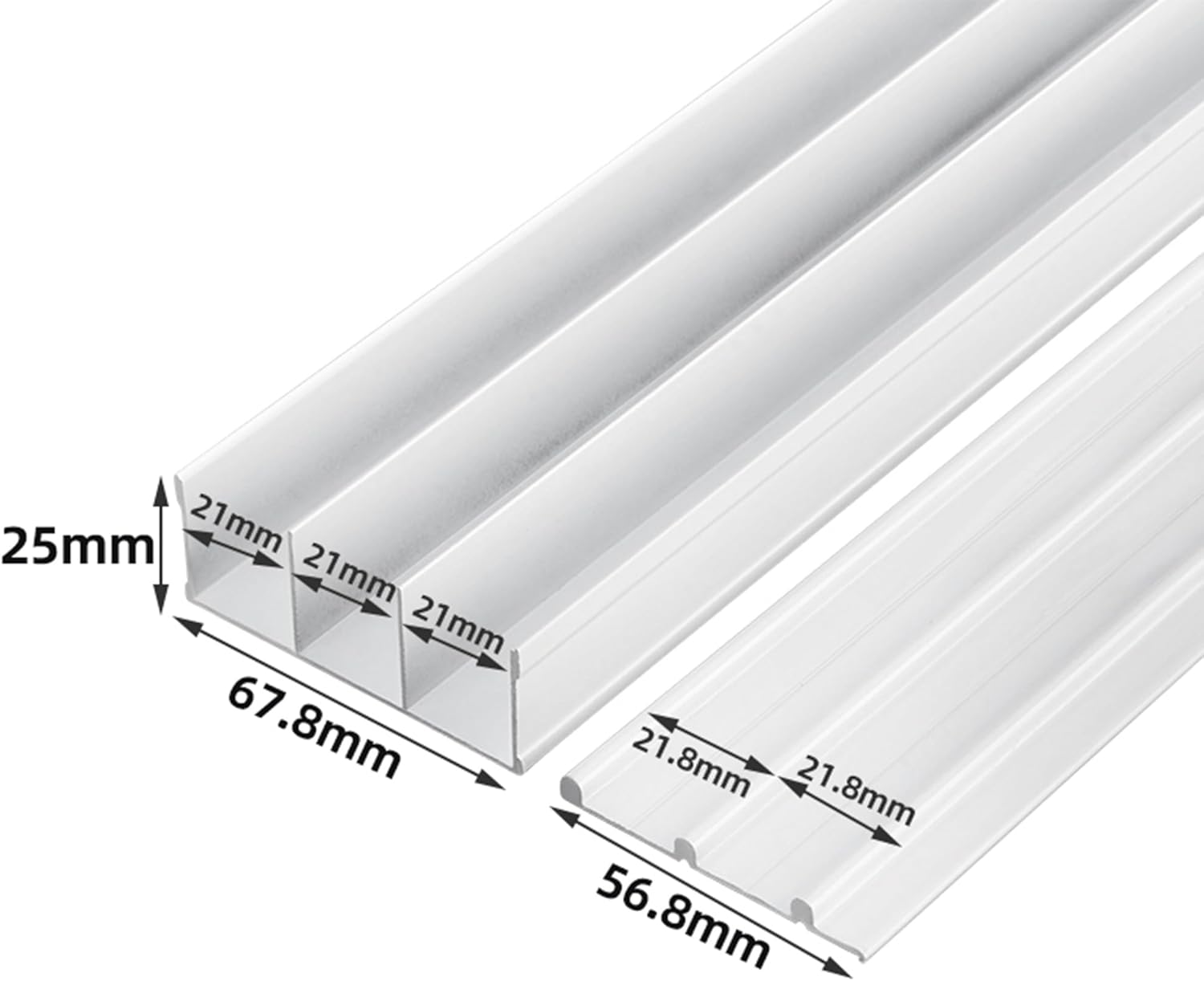 Triple Track Sliding Door Hardware Kit - Heavy-Duty Aluminum Tracks for Closets Cabinet Doors - Adjustable Triple-Panel Bypass, Flush Mount(Color1,120cm)