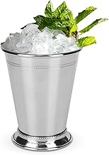 Moscow Mule Tasse, Vintage Mint Julep Cocktail Cup Metallbecher Unzerbrechlicher Edelstahl Trinkbecher Schnapsgläser Margarita Gläser für Home Bar Party, 400ml/14oz