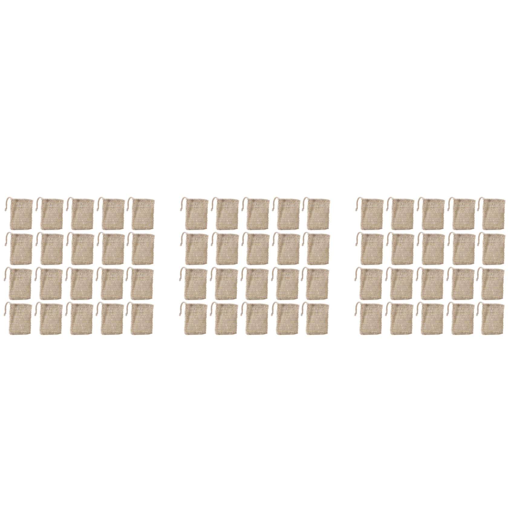 Hndhbfgrt 150Pcs Shower Bath Sisal Soap Bag Natural Sisal Soap Bag Exfoliating Soap Saver Pouch Holder
