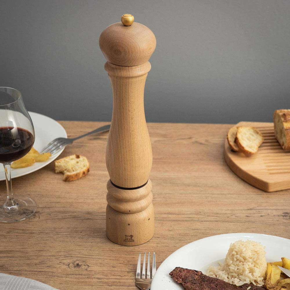 Peugeot Paris Elektrische Salzmühle, Mahlgradeinstellung u’Select, Höhe: 34 cm, Holz, Natur, 35655