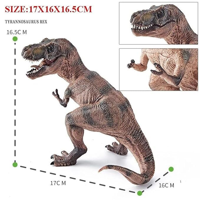 Image of Big Size Realistic T Rex Dinosaur Toy for Kids Tyrannasaurus Dino Jumbo Animals Action Figure for Girls and Boys Prehistoric Animal Educational & Learning Toy Playset Best Birthday Return Gift