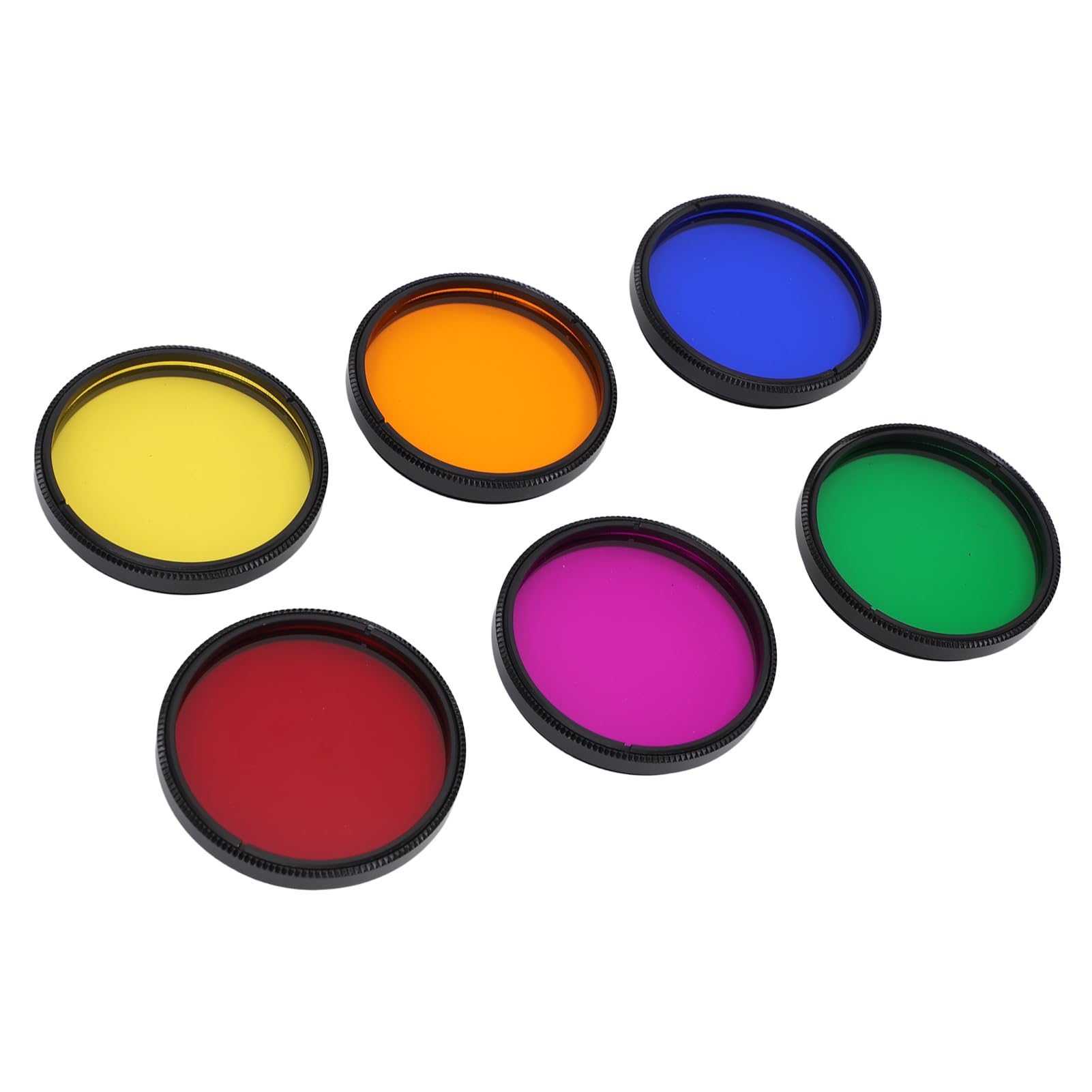 Set di Filtri Lunari per Oculare Telescopico 6 Colori M48x0.75mm Kit Filtro Oculare per Osservazione Planetaria Nebulosa Luna Custodia Antiurto Portatile