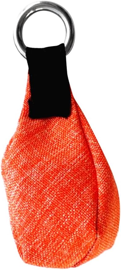 Arborist Tree Surgeon Throw Weight Bag for Tree - 350g/12oz, Aerodynamically Designed, Oxford Cloth, Stainless Steel Attachment - Best Tool for Tree Climbing and Rigging - Orange, 350g