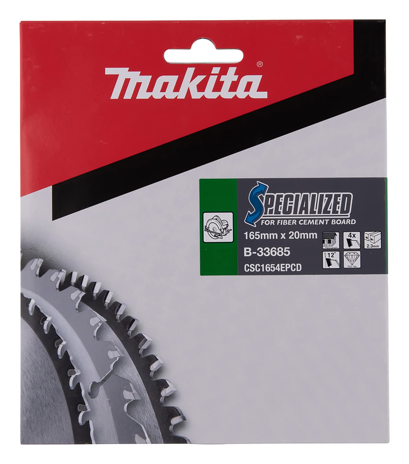 Makita Specialized brzeszczot piły 165 x 20 mm, 4Z, B-33685