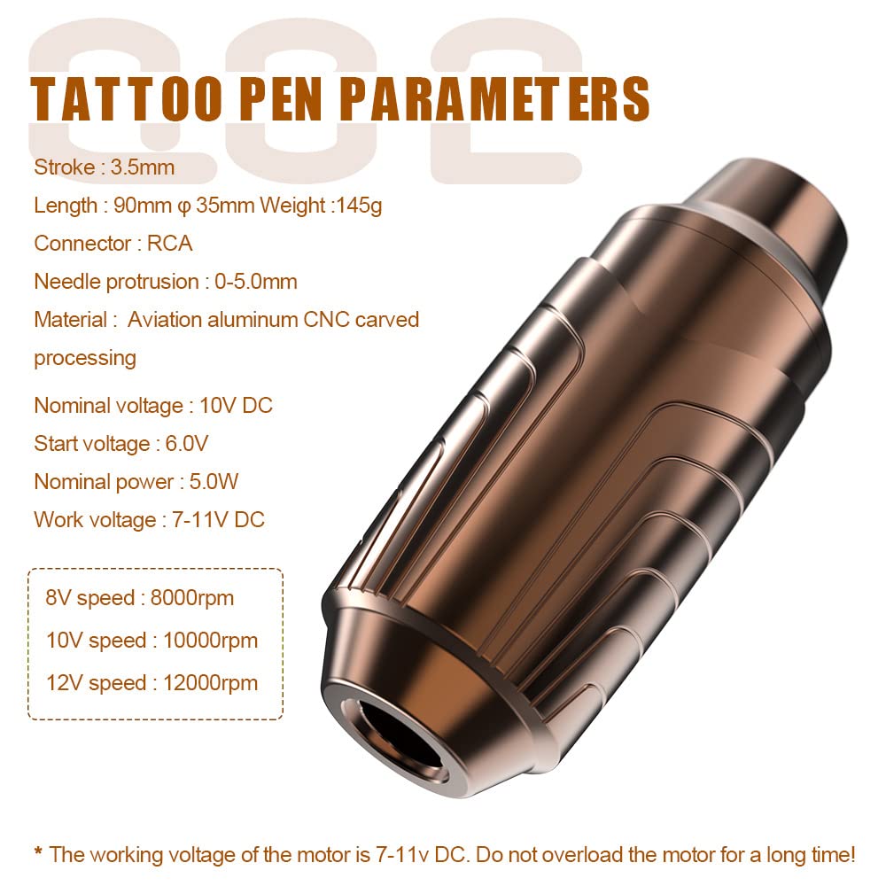 Kit macchinetta per tatuaggi professionale, penna rotativa per tatuaggi con mini alimentatore, pedale, aghi per tatuaggio, set di inchiostri e accessori