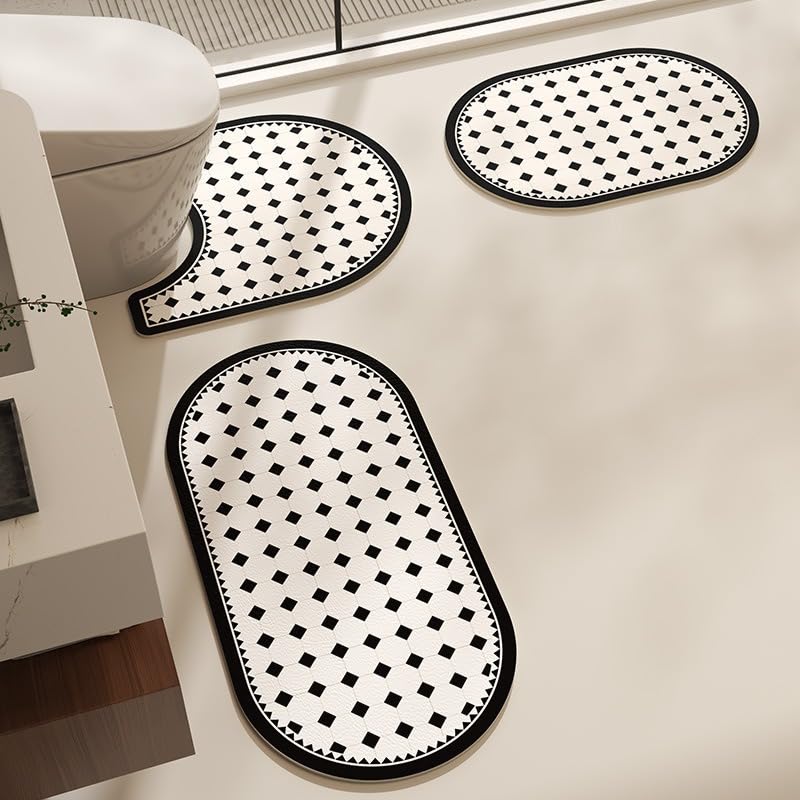 Tapis de boue Diatom pour porte de salle de bain lot de 2 écologiques
