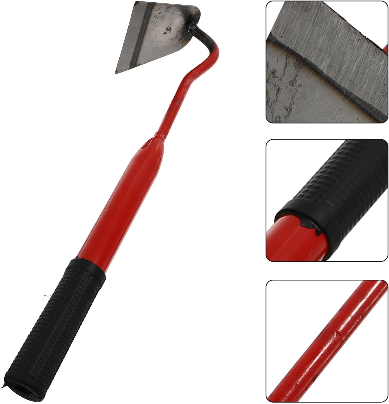 YARNOW 2pcs Small Stainless Steel Garden Hand Hoes with Rubber Handle 9cm for Weeding and Digging Vegetable Flower Beds, Forged Hand Weeder Tools for Patio and Lawn Gardening