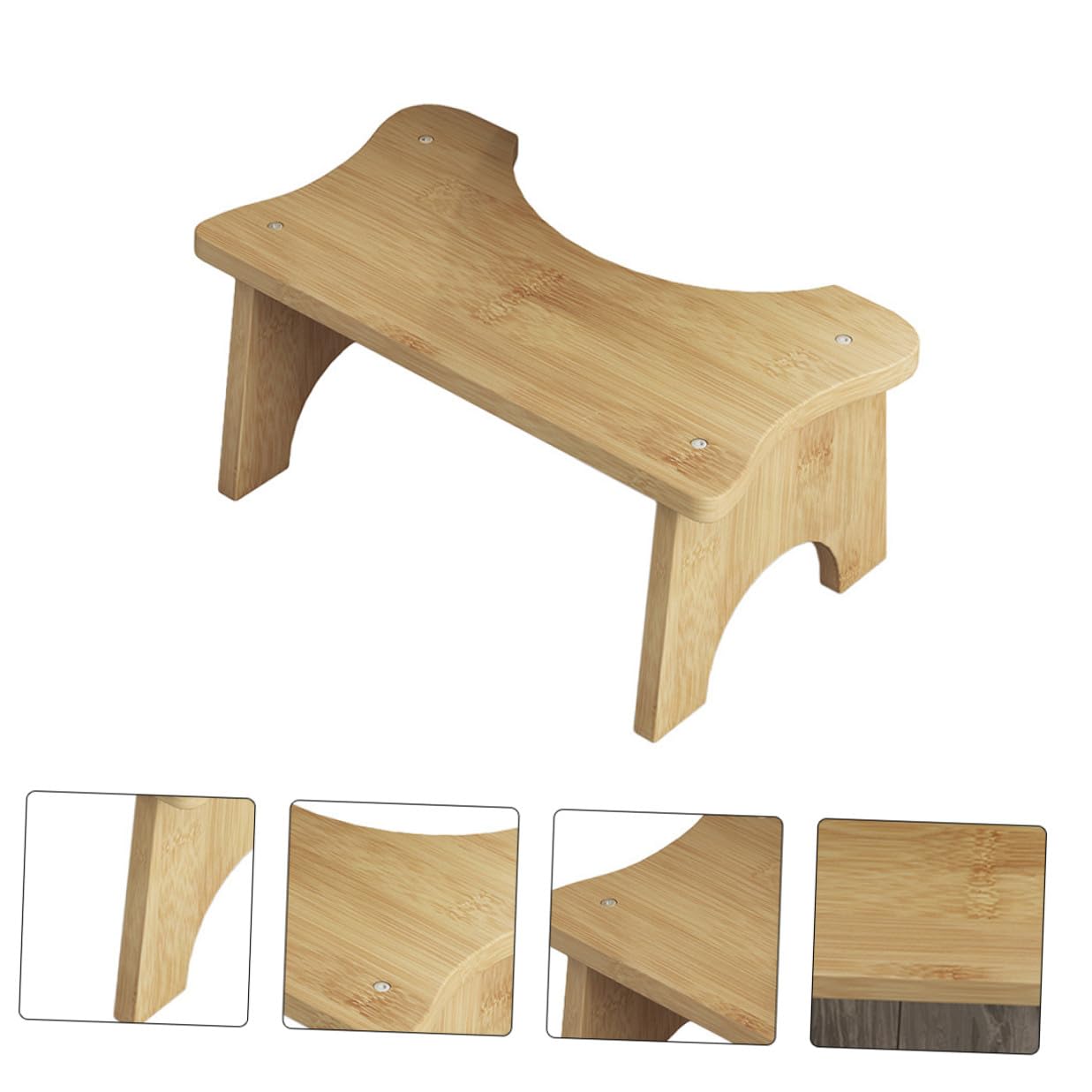 Sgabello per Wc Bambini Antiscivolo Piccolo Poggiapiedi Rialzato in Plastica Resistente Supporto Piede per Bagno e Cucina Uso Quotidiano