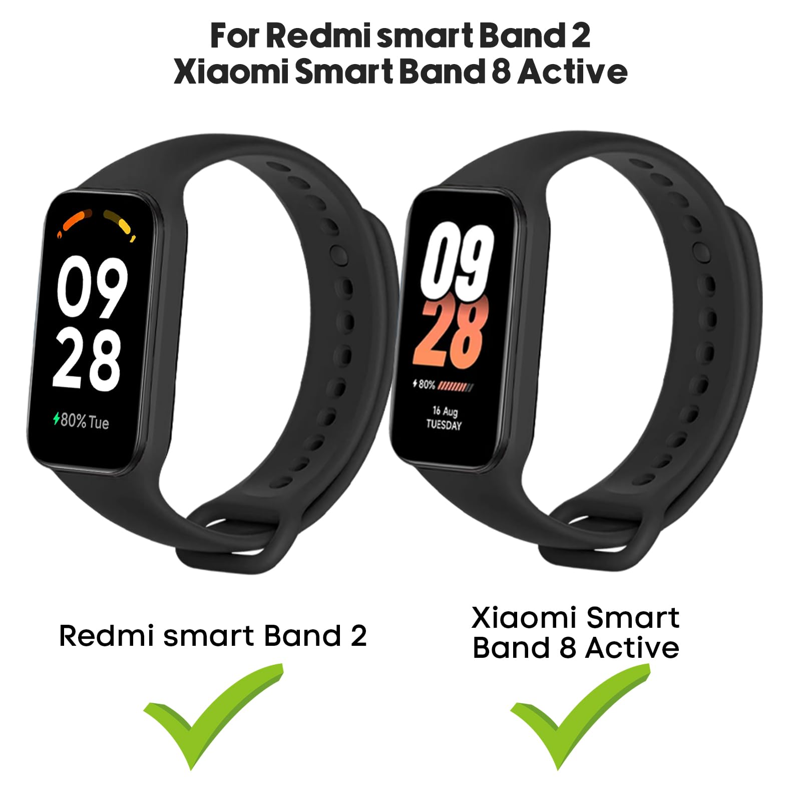 Riybyds 6 Pezzi Sportivo Cinturini per Xiaomi Smart Band 8 Active Braccialetti, Cinturino in Silicone Morbido e Traspirante Compatibile con Xiaomi Smart Band 8 Active Cinturino di Ricambio