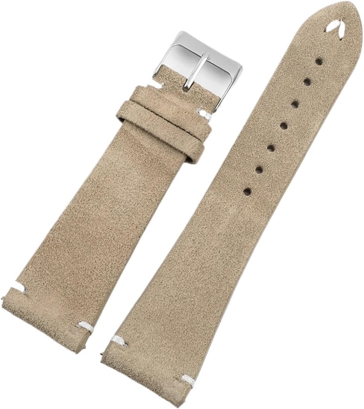 XILILHC Vintage Thickened Suede Leather Watchband 18mm 19mm 20mm 21mm 22mm Black Brown Gray Watch Strap Quick Release Wristband For Men