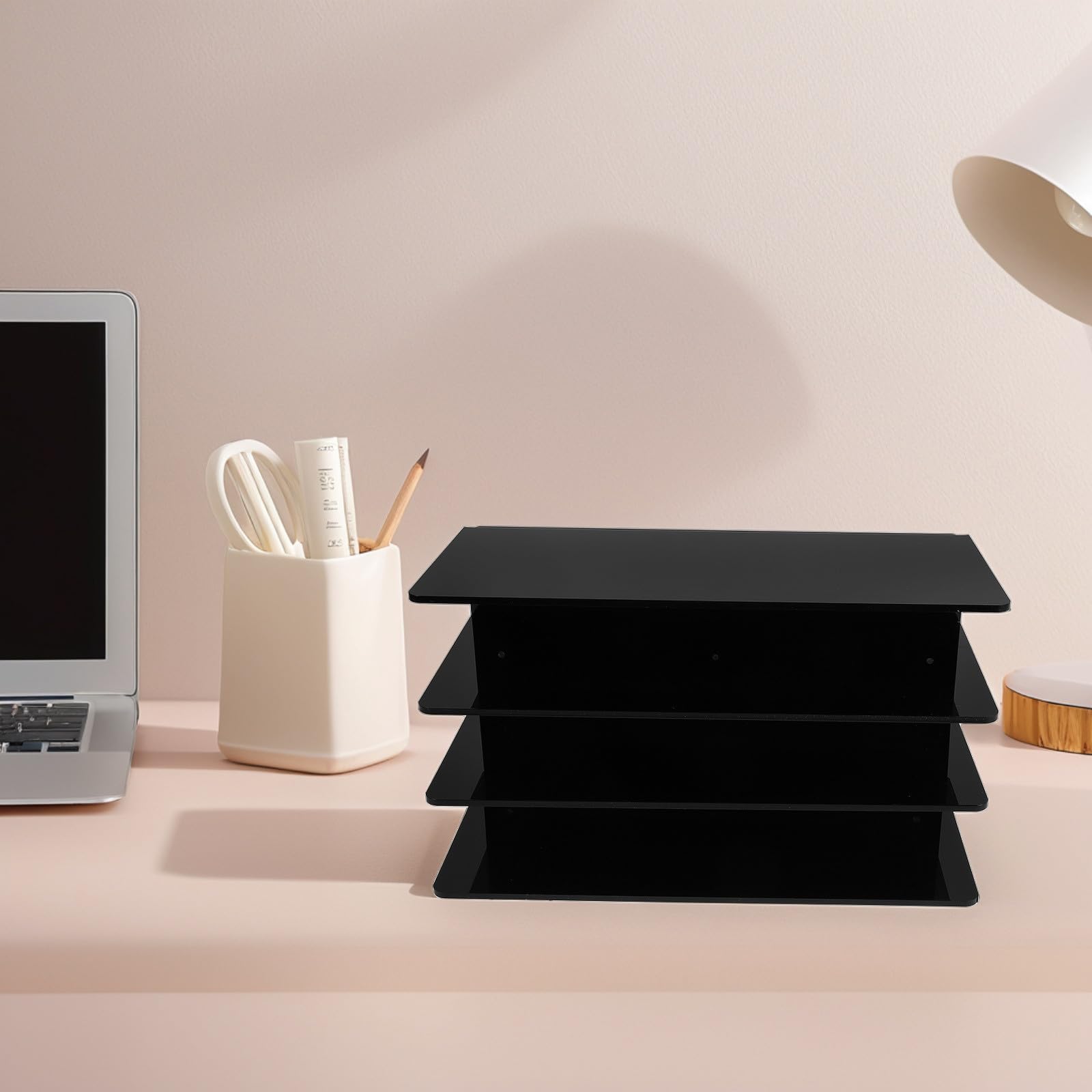 UKCOCO Negro Soporte Teclado de Acrílico Niveles en 3 para Escritorio
