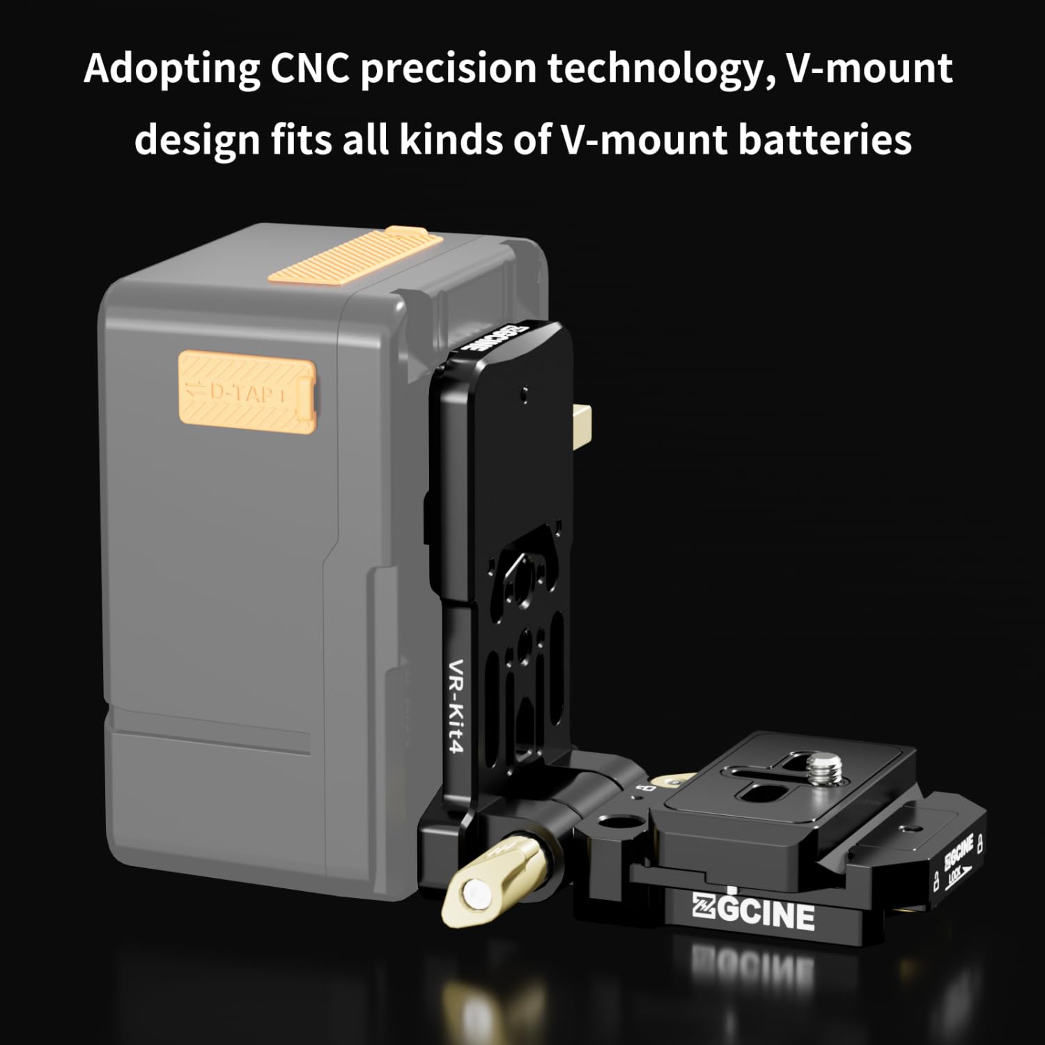 ZGCINE VR-KIT4 v-mount uchwyt na akumulator z szybkim zamkiem Arca-Swiss, składanym ekranem i składaną konstrukcją | Płyta akumulatora V-Mount do kamer dla mobilnych zestawów