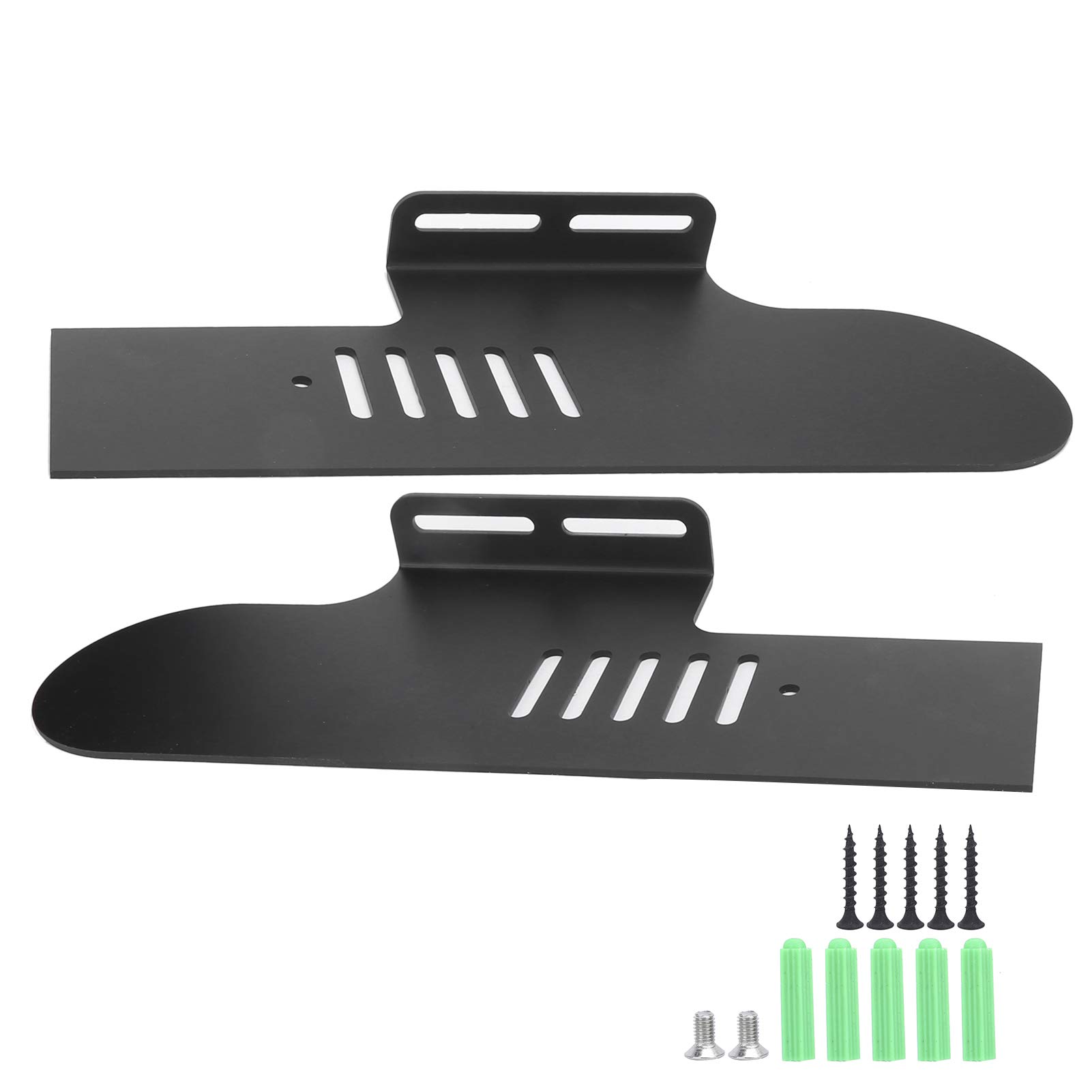 Soporte de Altavoz de TV Inalámbrico, Soporte Dividido Ajustable y Resistente para Montaje en Pared de Altavoz de TV, de Caja de de Metal Negro con Bolsa de Tornillos para Entretenimiento en