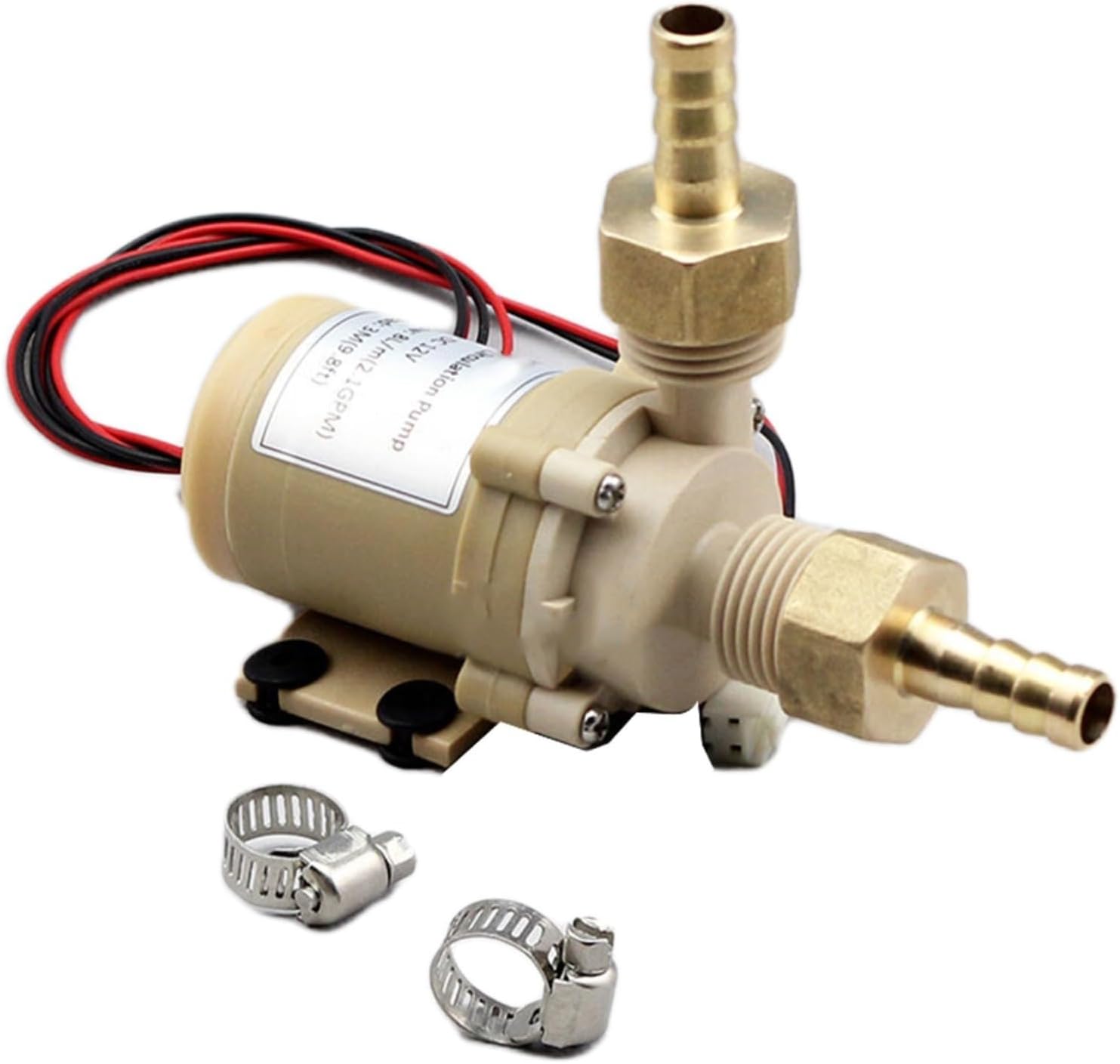 12V Solar Water Heater Low Noise Circulation Pump Discharge Head 2.1gpm