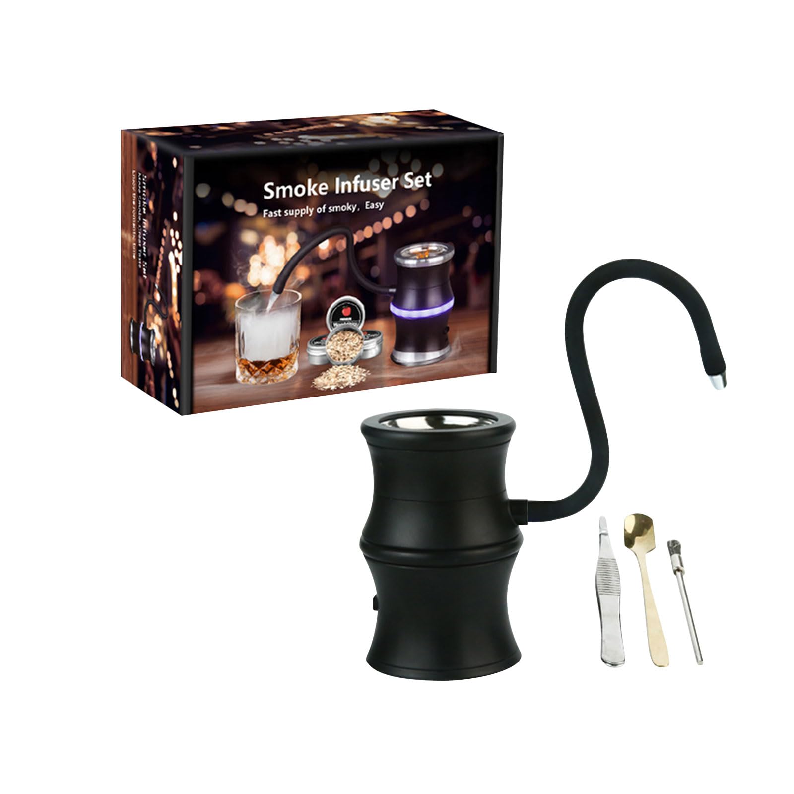 Tsophreniq Lavishness Drink Puffing Set with Multiple Tastes Cold Exhaust Technology Irish Liquor Addition Excellent Sires Day USB Rechargeable Drink Smoker