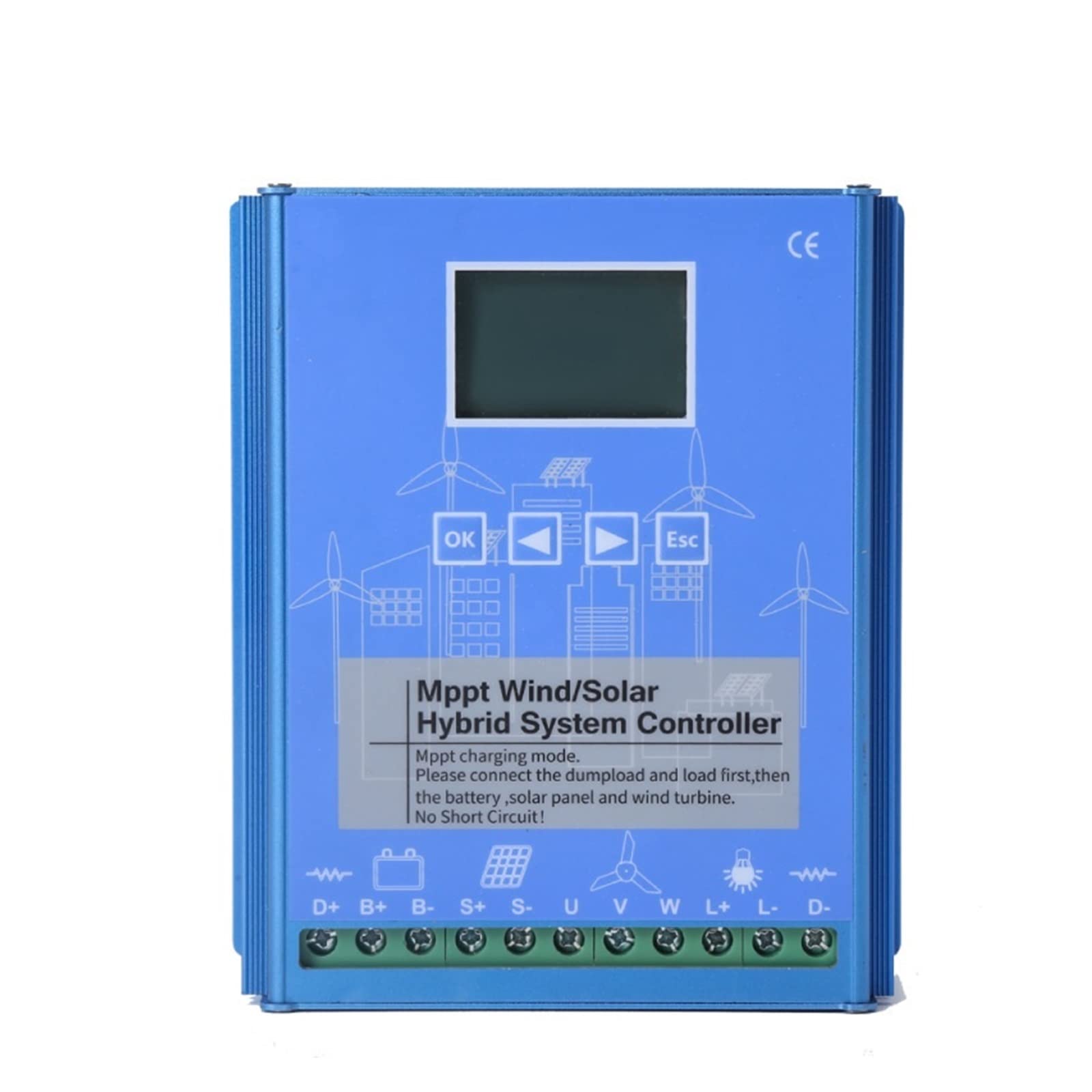 Gqnblvhzupdm 1 Solar Controller, Mppt Wind-Solar Hybrid Controller 2V24v 000W2000w Breeze Boost Rechargeable Lead-Acid Lithium Battery