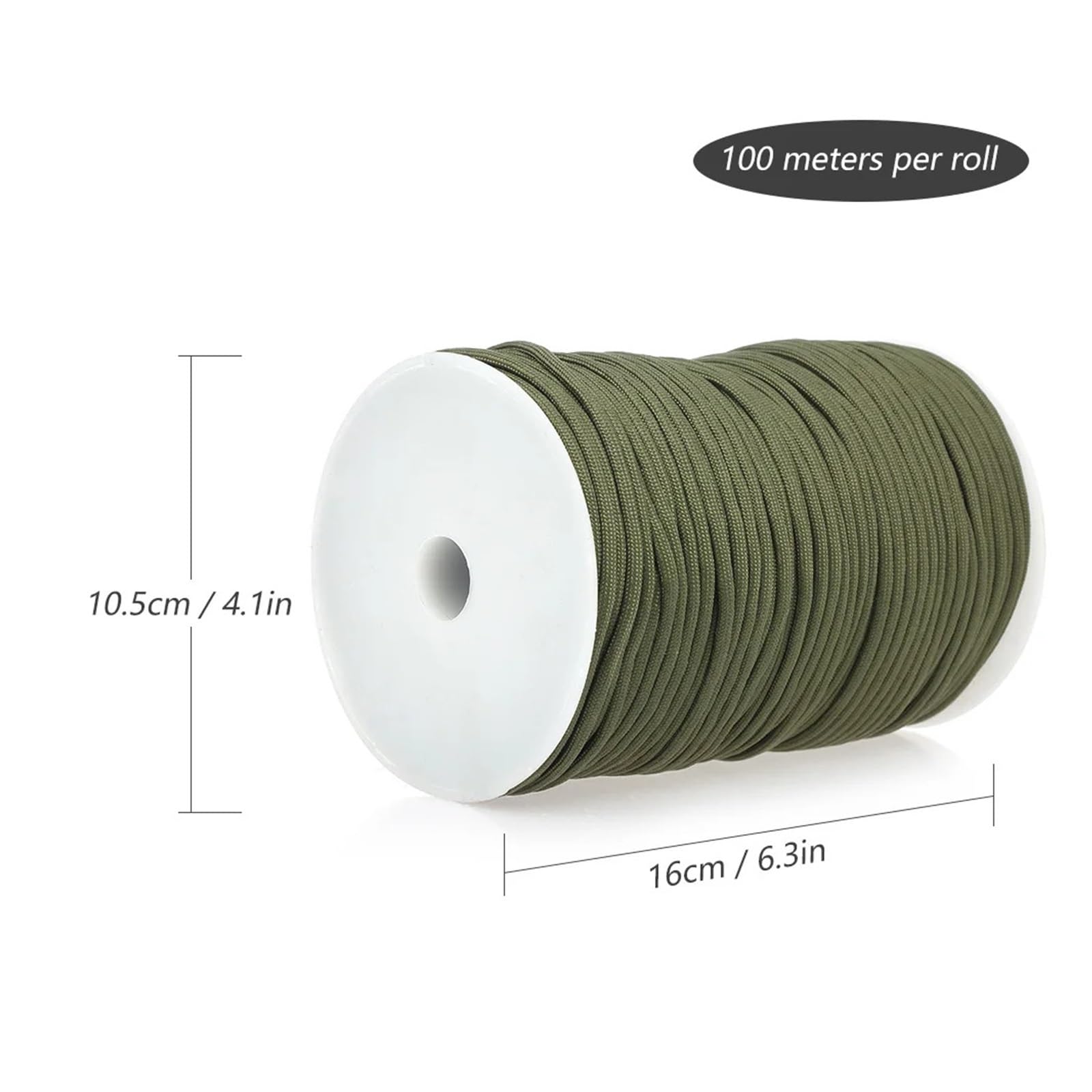 Paracorde 650 Paracord 9 hebras 4mm Cuerda de paracaídas Accesorios Camping DIY Tejido Equipo Supervivencia al Aire Libre Tienda(9C Black,100M)