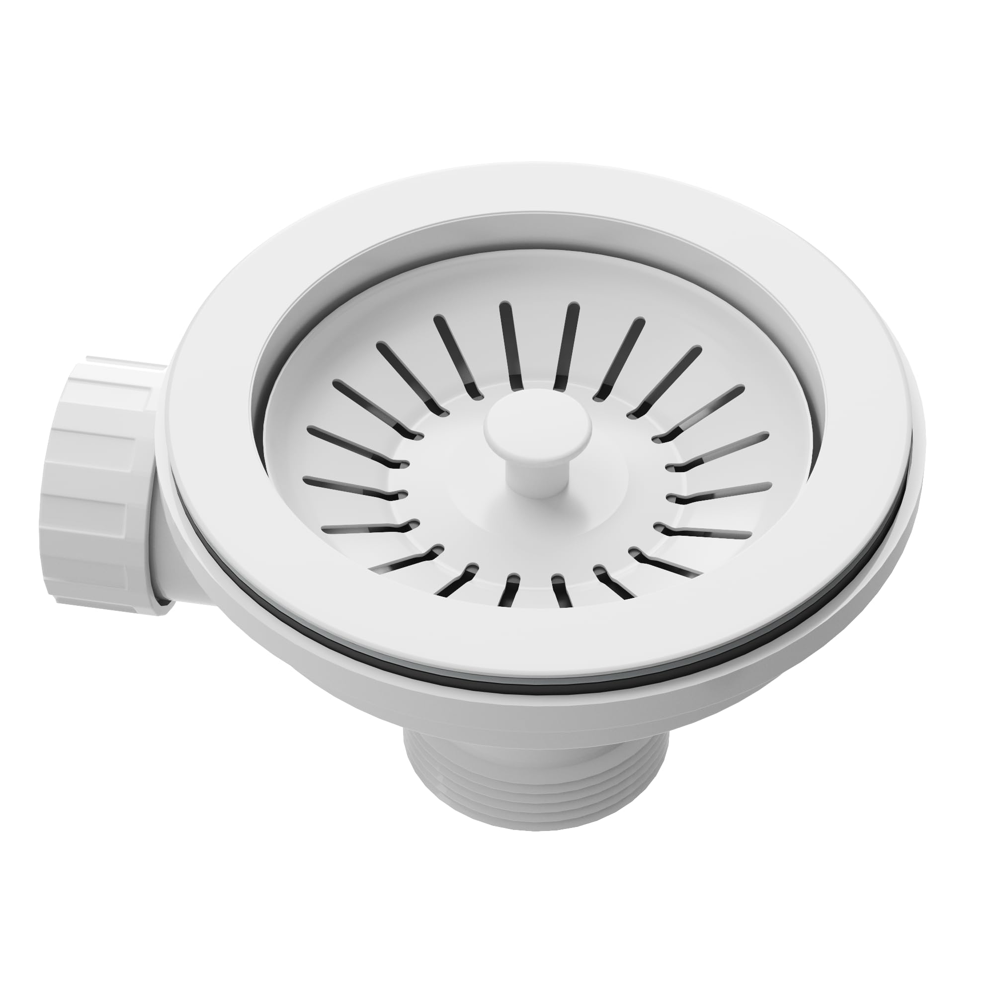 Granitan Lavabo universel pour garage, cave, atelier et buanderie, avec siphon, lavabo mural pour installation intérieure et extérieure, 58 x 38 x 26,7 cm, blanc