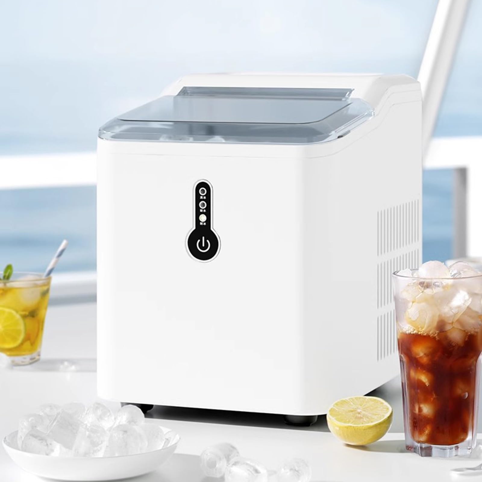 máquina de Hielo Máquina de Hielo portátil Grande for dormitorios domésticos, máquina de fabricación de Hielo Completamente automática, compacta Maquina de Hielo para casa