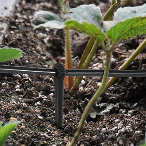 Ritioner 100pcs Adjustable Irrigation Drippers?Drip Emitters Perfect Tube, Adjustable 360 Degree Water Flow Drip Irrigation System for Watering System.