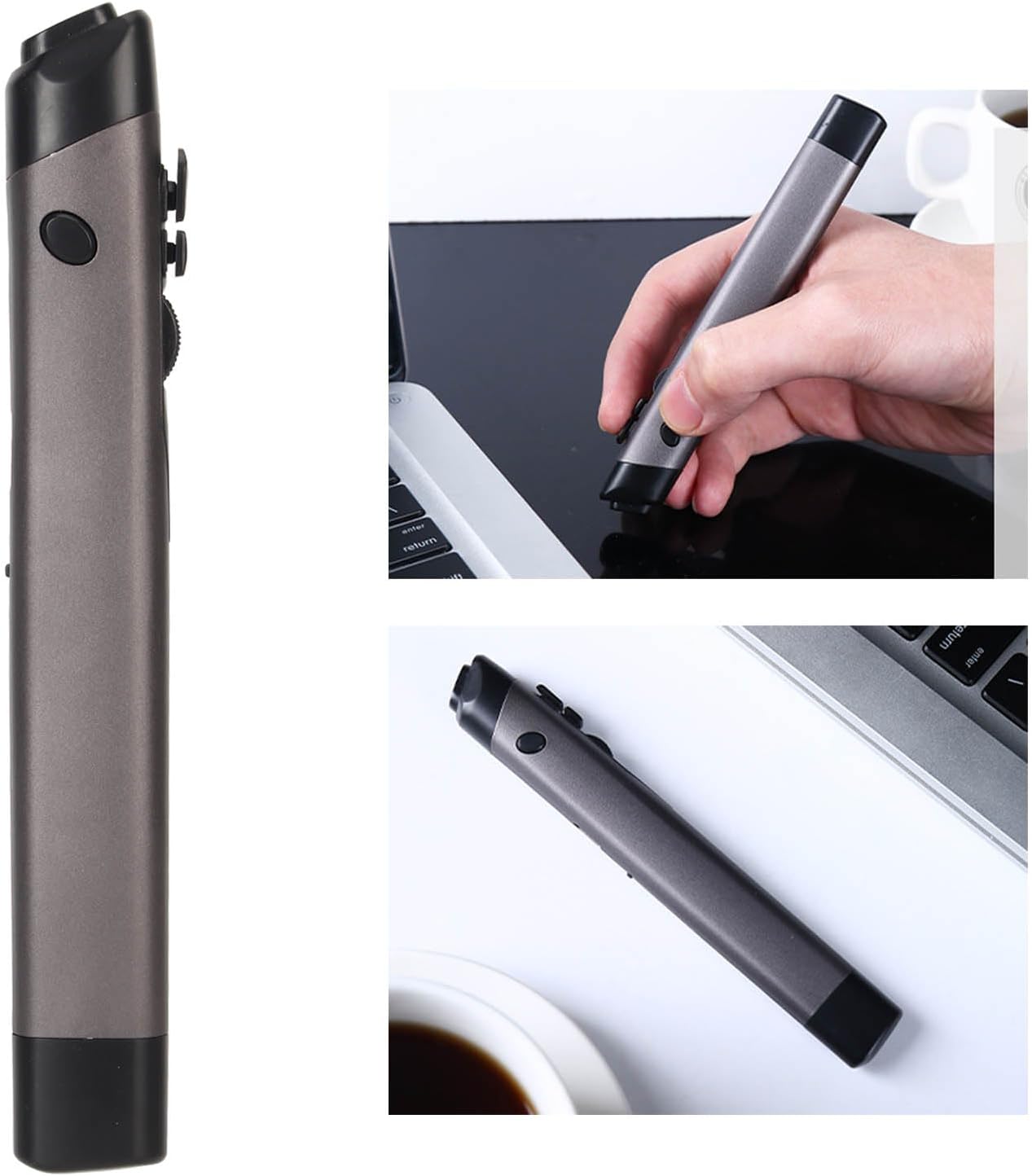 Heayzoki 2.4G USB Mouse Pen with Optical Sensor, 1200 DPI Ergonomic Pen Mouse for Drawing CAD on Laptops, Tablets, Smartphones, 2 Modes