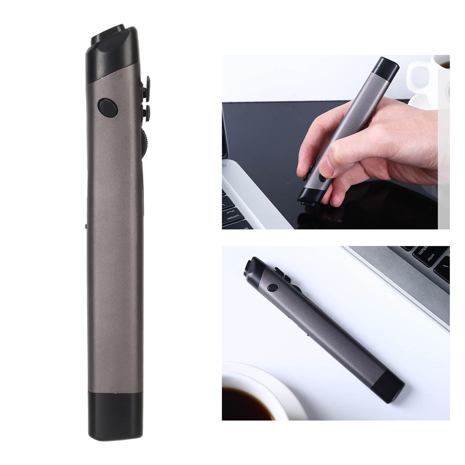 Penna Mouse Wireless Bluetooth 2.4G Ricaricabile Penna Tascabile Ottica con Funzione Stilo Ergonomico per Scrittura a Mano su Laptop Tablet Smartphone
