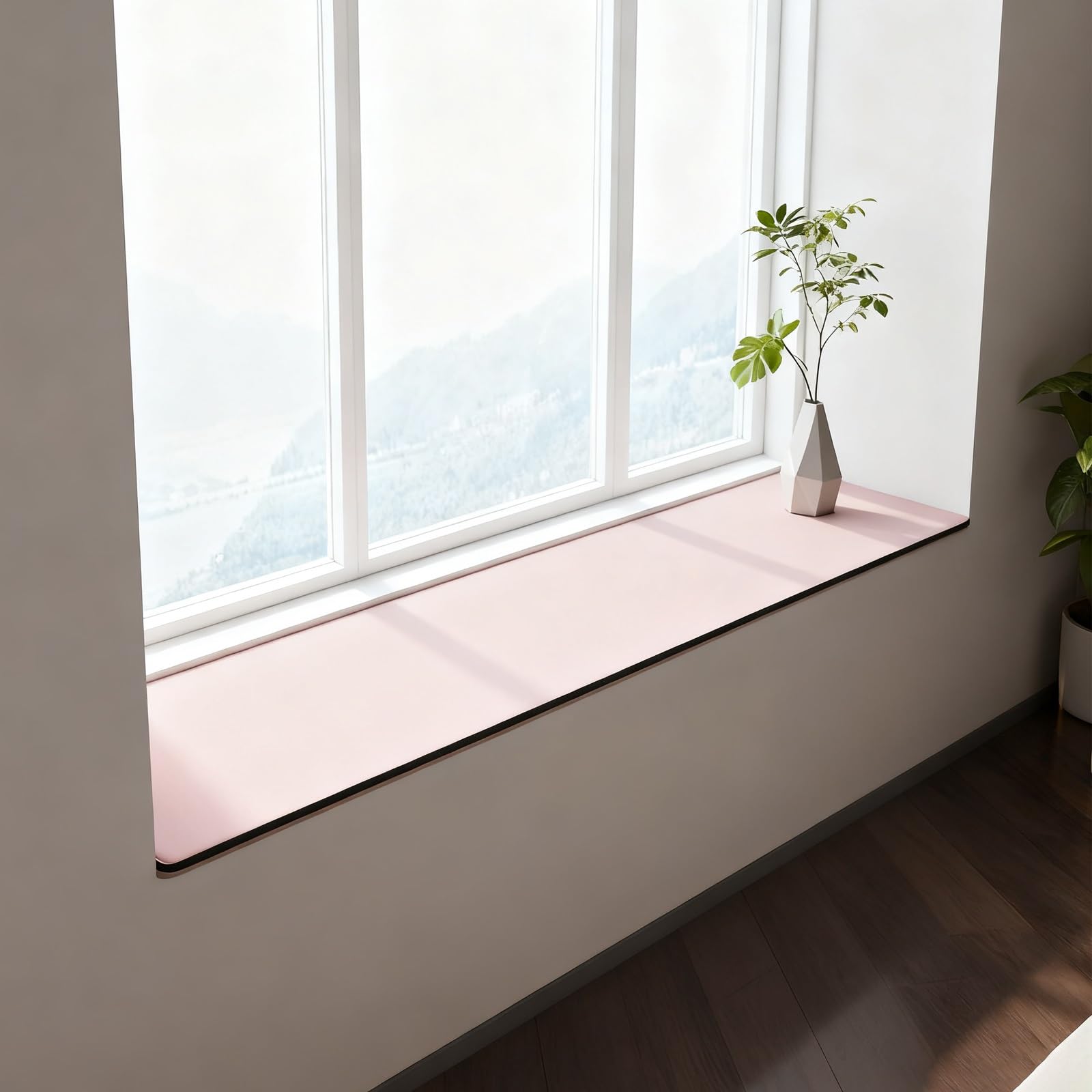 WLCGYD 1 2 Meter Window Sill Pad Protector Mat, Household Windowsill Cover Decorative Pad, Cat Ledge for Window Sill & Bay Windows, Easy Cut(A,60x20cm(24x8in))