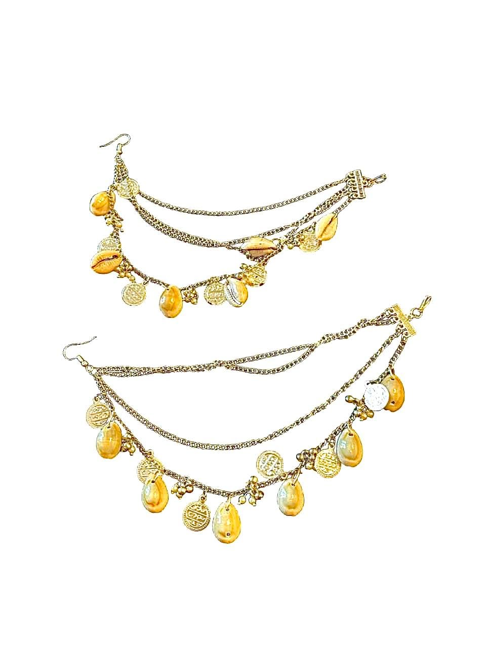 SAKHI collection Jhumka Styled Designer Kaan Chain For women & Girls | sell Traditional Ear Chain | Kanoti Earrings For Bridal (B0DC42SBL8) Amazon Price History, Amazon Price Tracker