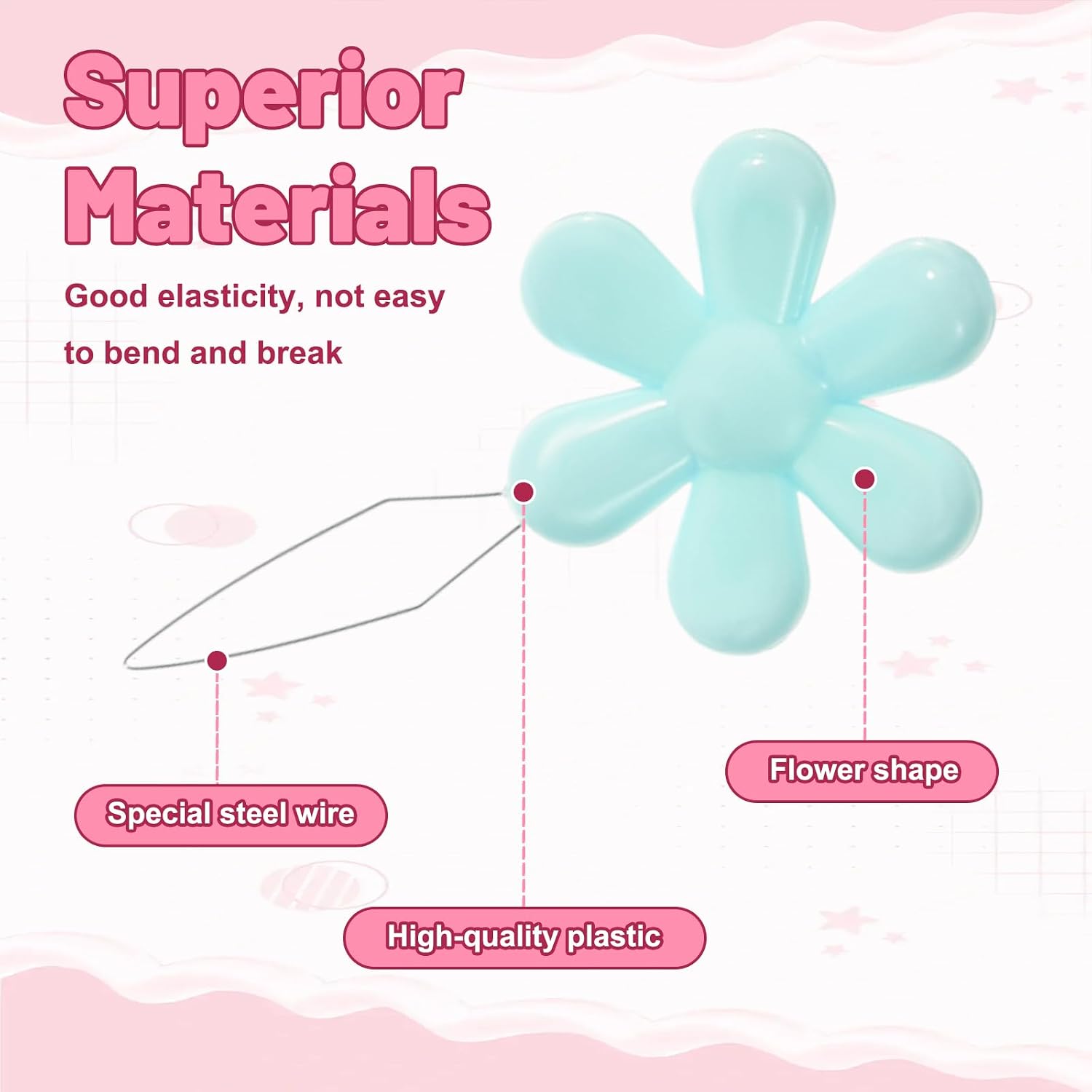 40Pcs Colorful Needle Threader Set, Flower Shape Embroidery Needle Threader Kit, Easy Threading Tool for Small Eyes, Sewing Accessories for Seniors/Arthritis Hands (Cute Color)