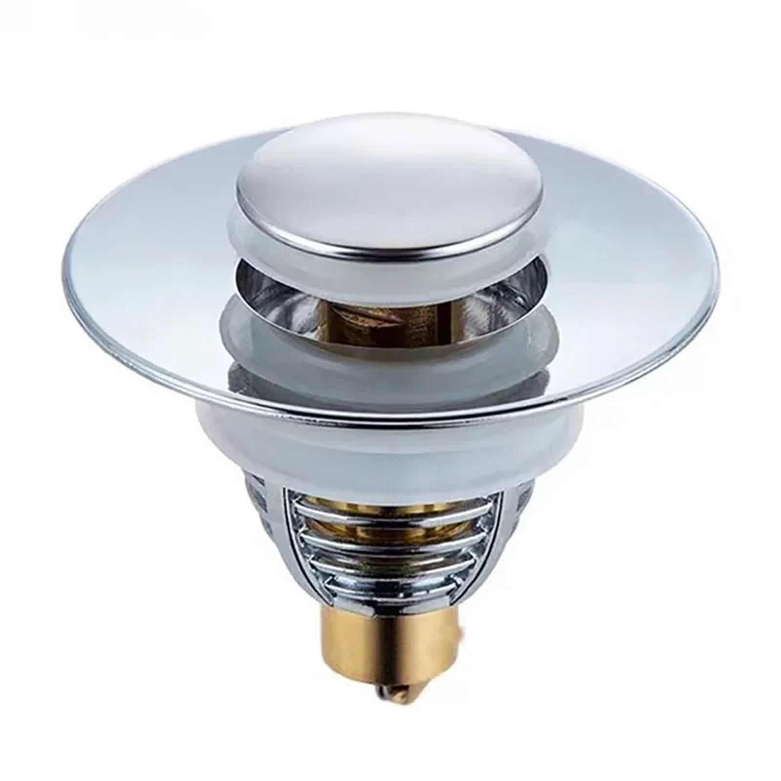 pop up sink plug Universal Pop-Up Drain Core For Bathroom Sink - Anti-Odor, Anti-Clog, Press-Type Stopper With Filter Screen for home