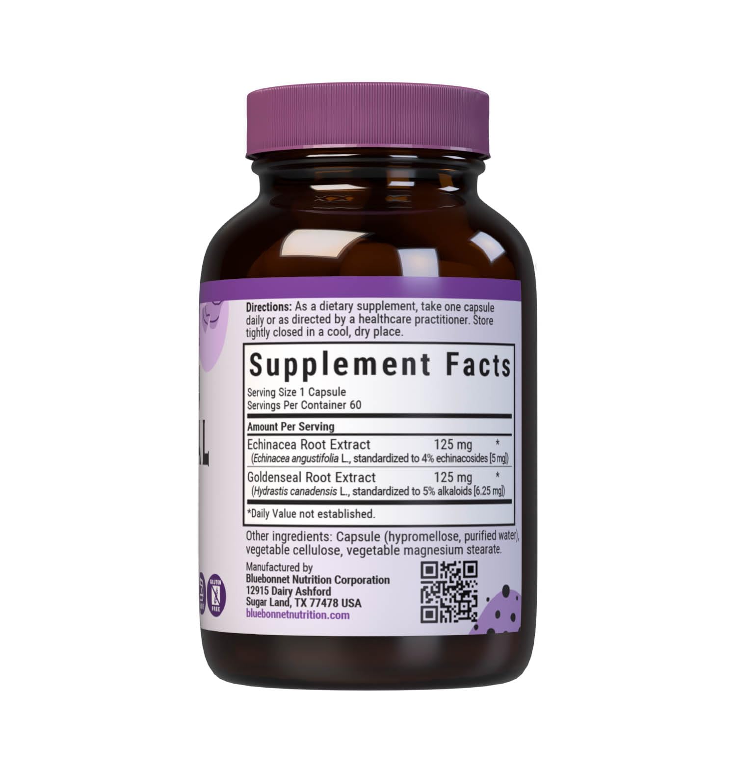 BlueBonnet Echinacea Goldenseal Root Extract Supplement, 60 Count — Amazon image 2