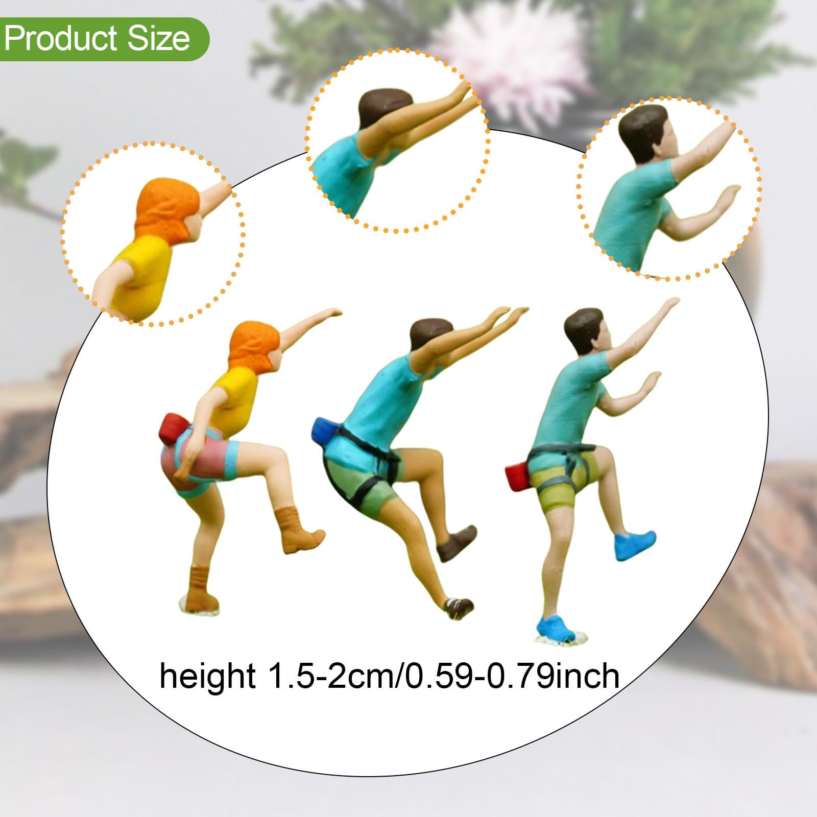 3 Figure di Scalatori in 1:87 per Diorami