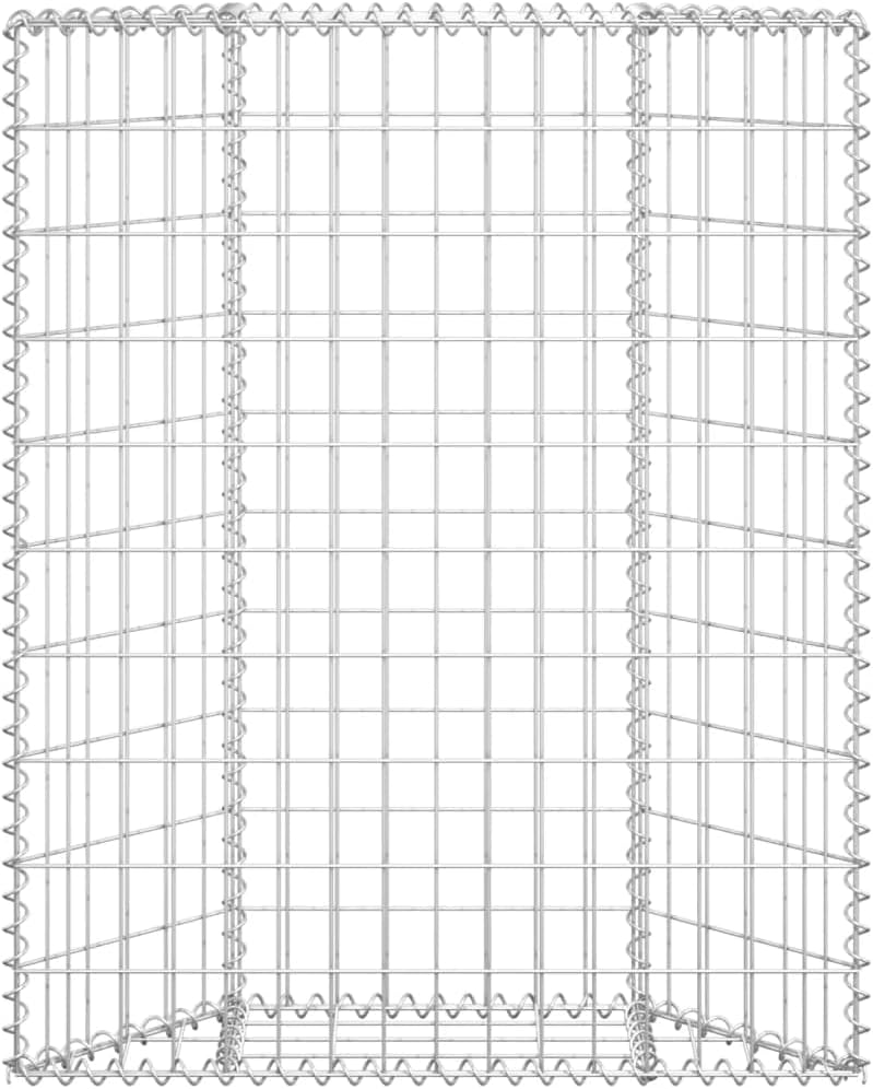 Modular Planter Raised Garden beds Outdoor Garden Landscape Trapezium Gabion Raised Bed Galvanized Steel 39.4"x7.9"x39.4"for Gardening, Vegetables, Flowers (Silver 31.5" x 7.9" x 39.4" (L x W x H))