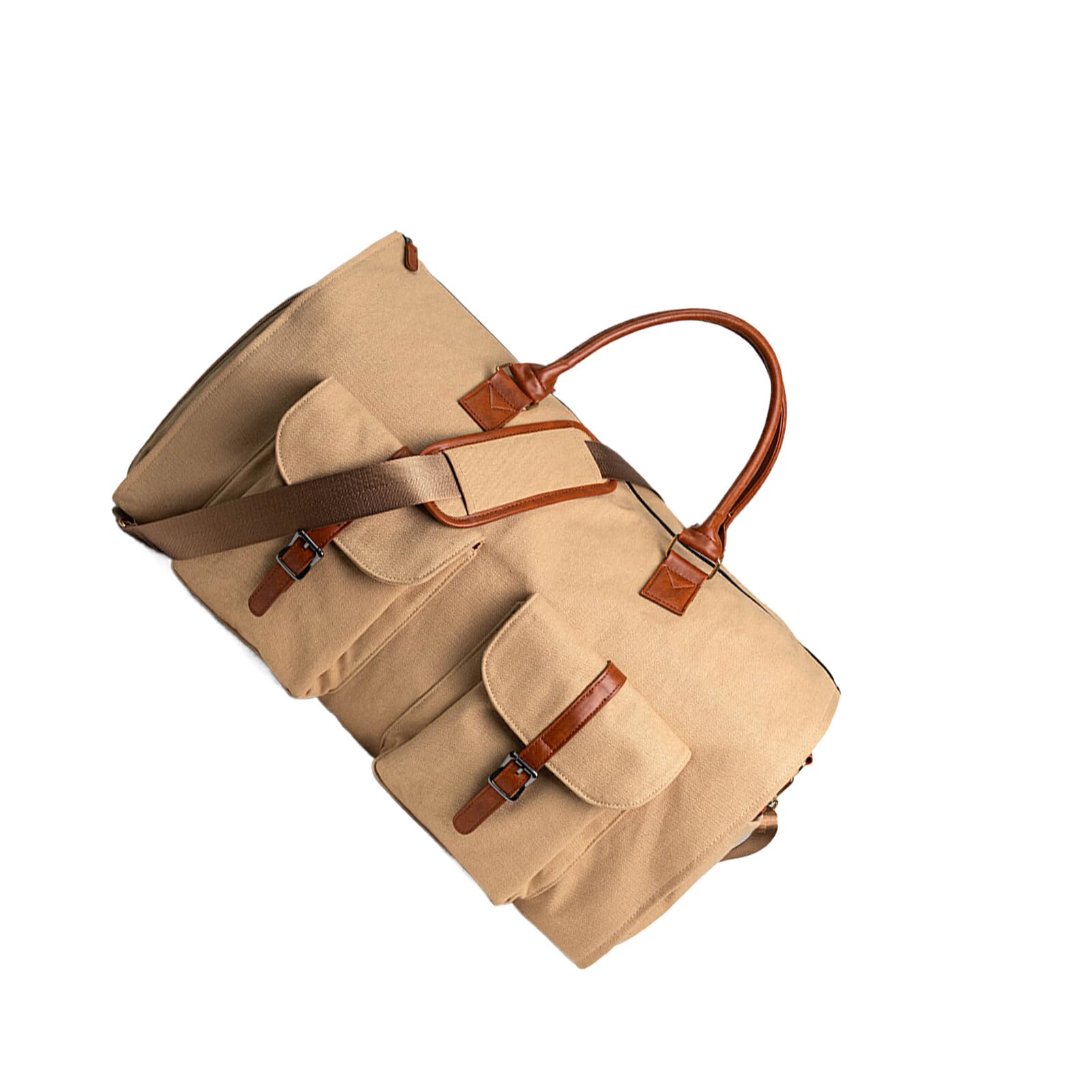 Business Reisetasche im Anzug, 2 in 1 umwandelbare Kleidertasche, hängender Koffer, wodurch die Kleidertasche sehr modisch aussieht, Dunkelbraun
