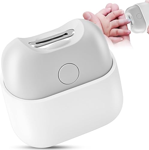 Cortauñas eléctrico con luz, cortaúñas automático recargable con 2 velocidades y almacenamiento de virutas de uñas para bebés, niños, adultos,
