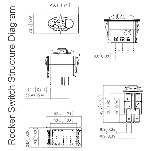 Miniatura 2 de Cubierta de interruptor basculante con texto "NAV Lights", negro con lente azul. Contura III, se adapta a Car-ling, Cole Hersee, Blue seas,Contura