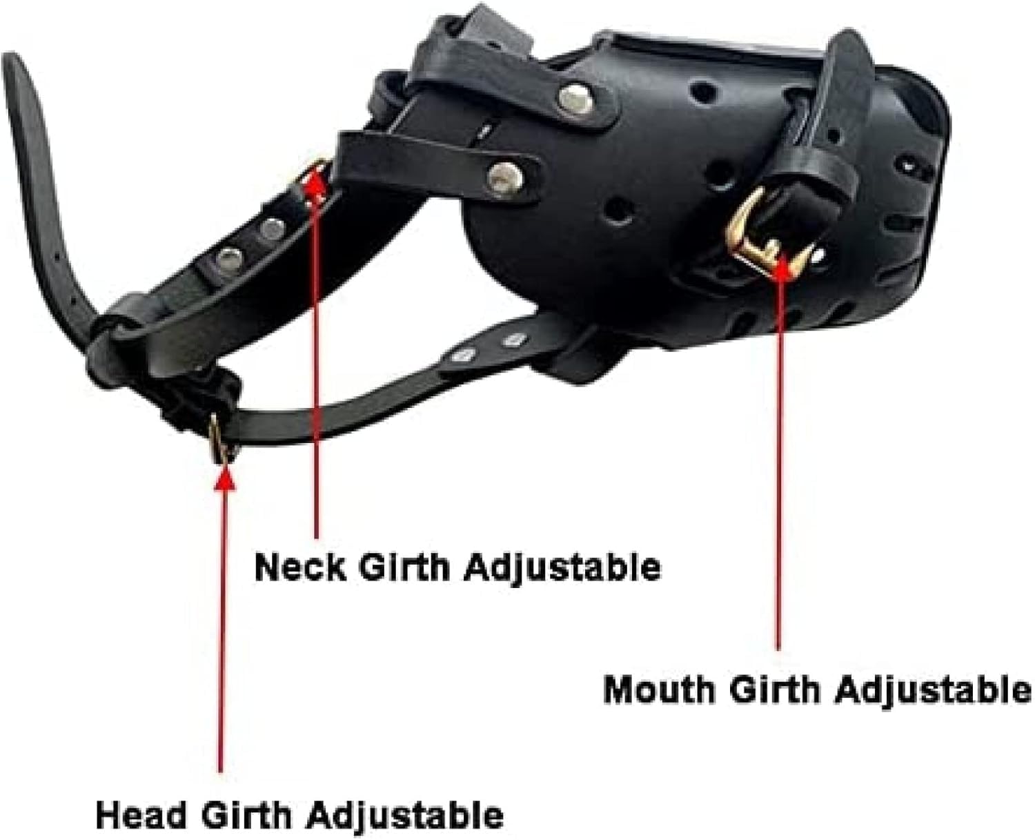 Muselière pour Chien Berger Allemand Malinois, Protège-Dents en Cuir pour Mordre, Mâcher, Mâcher, Respirant, Réglable pour Chiens De Taille Moyenne,Pleasant63