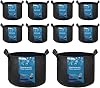 SunStream 10-Pack 7 Gallon 27L Heavy Duty Thickened Nonwoven Fabric Pots Potato Grow Bags with Handles