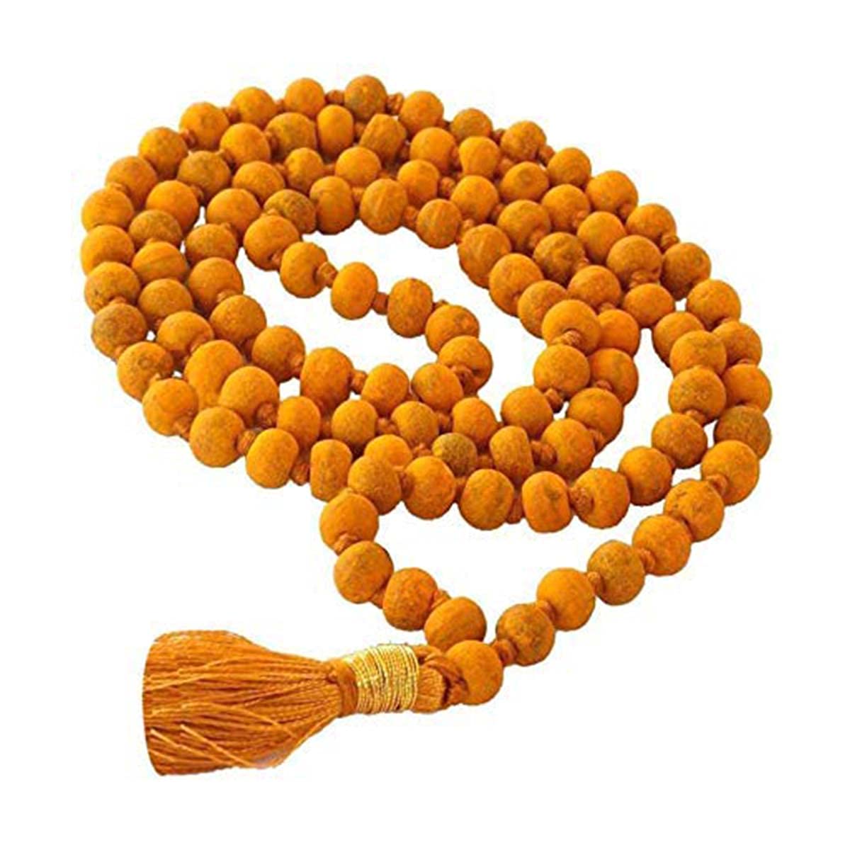 Chapelet Tulsi orange fait main pour éveiller votre paix intérieure