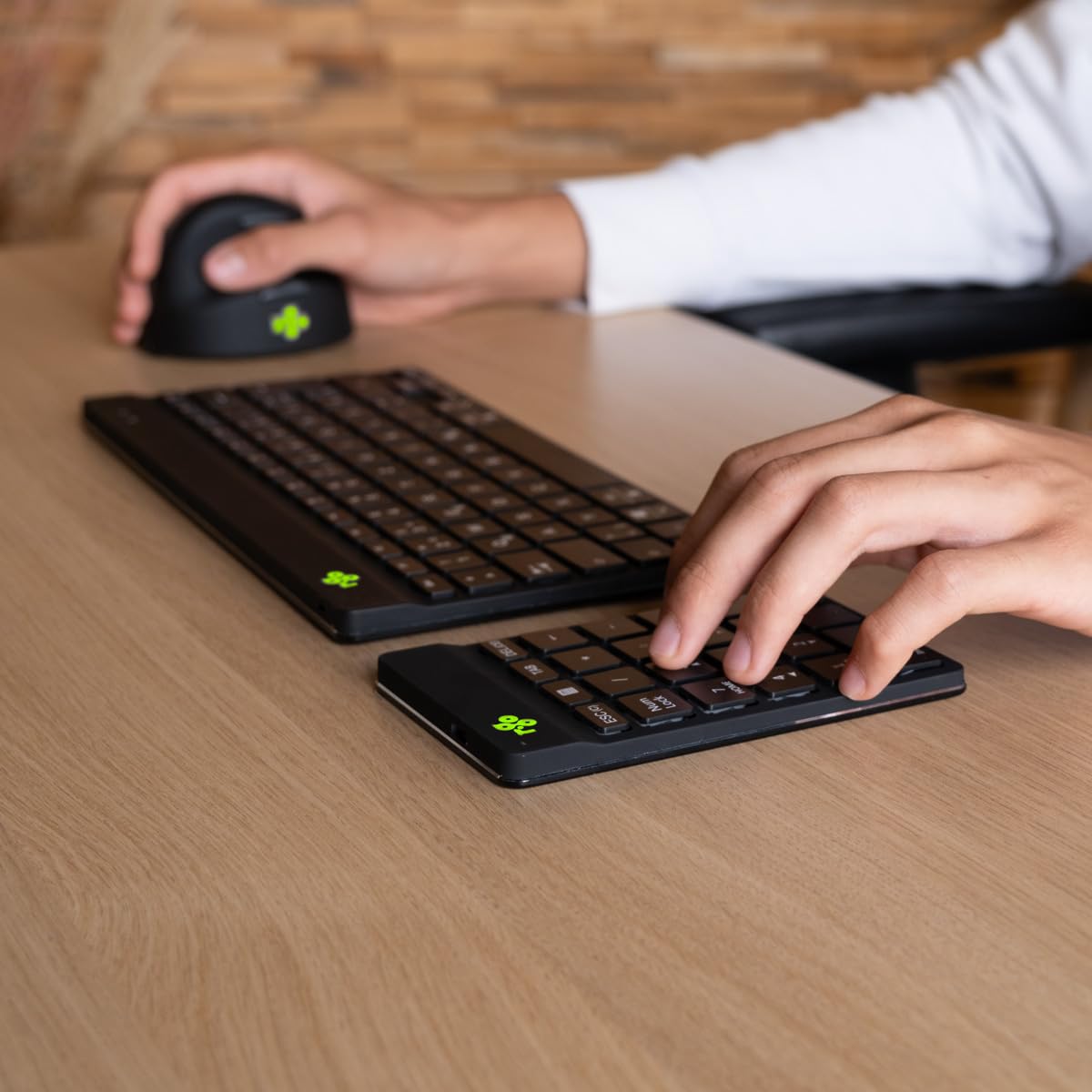 R-Go Break, tastiera digitale, Bluetooth, tastierino numerico, tastiera aggiuntiva, software di pausa anti-RSI, senza fili, compatibile con Windows/Mac/Linux, nero